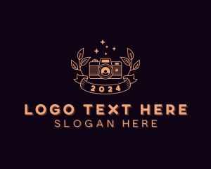 Floral Camera Wreath logo