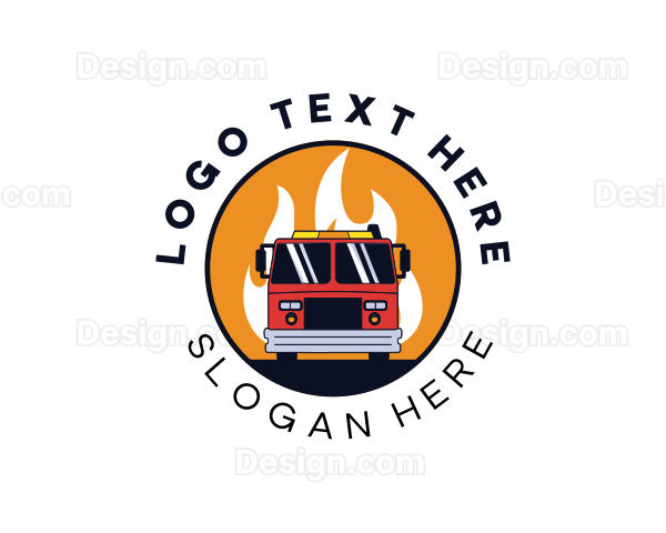 Fire Truck Vehicle Logo