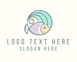 Fish Ocean Wave logo