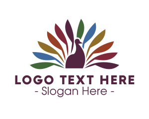 Colorful Peacock Feathers logo