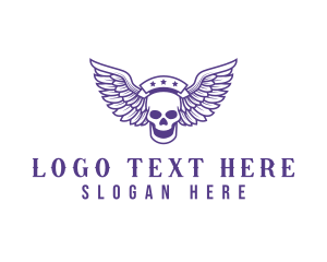 Skull Winged Pilot logo