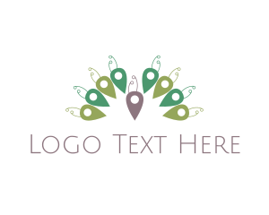 Abstract Peacock Place logo