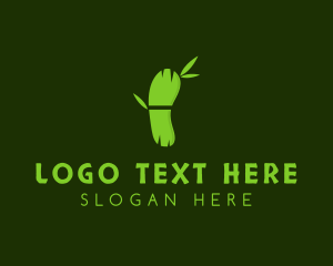 Green Bamboo Footprint logo