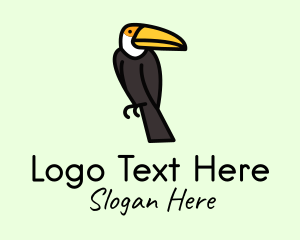 Perched Toucan Bird logo