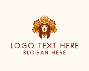 Mayan Queen Goddess logo