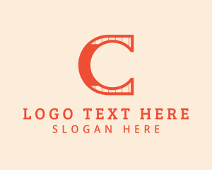 Orange Simple Letter C logo