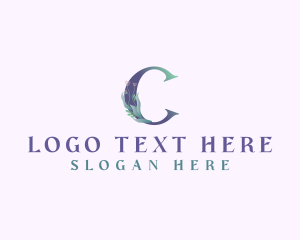 Floral Lettermark Letter C logo