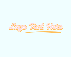 Retro Cursive Wordmark logo