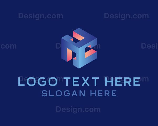 3D Digital Cube Logo
