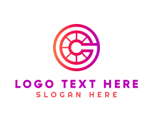Modern Gradient Wheel Letter C logo