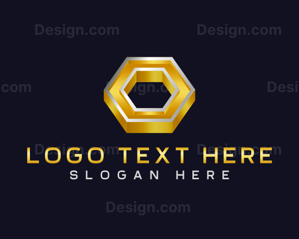 Geometric 3d Hexagon Logo