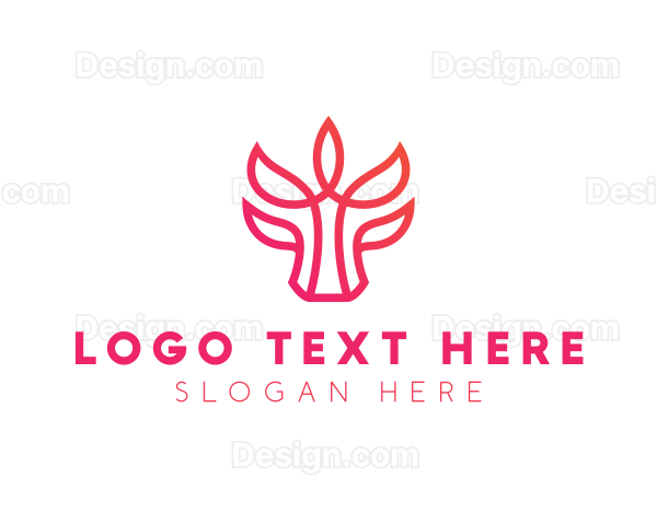 Bull Leaf Plant Logo