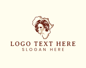 Native Afro Woman logo