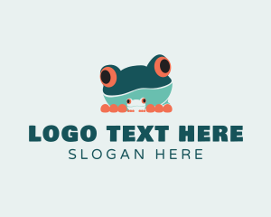 Baby Frog Amphibian logo