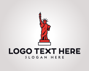 Red Statue of Liberty logo