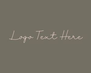 Elegant Script Handwriting logo