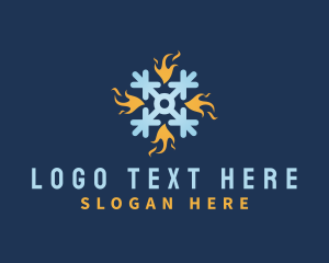 Industrial Fire Snowflake logo