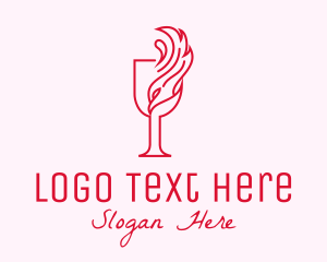 Flaming Wine Glass logo