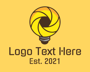 Shutter Lens Lightbulb logo