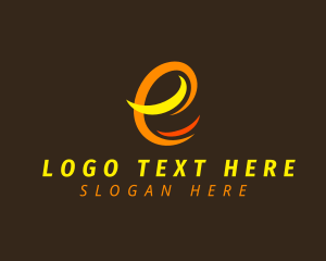 Flame Industry Letter E logo