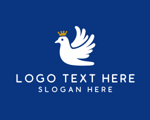 Dove Crown Bird Logo