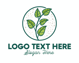 Green Tropical Leaves logo