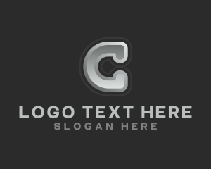Gray Business Letter C logo
