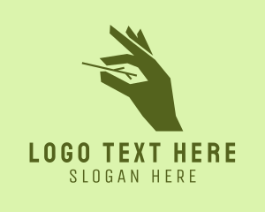 Landscaping Gardener Hand logo
