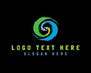 Spiral Paint Brush logo