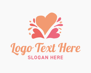 Cute Valentine Hearts logo