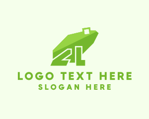 Green Frog Letter L logo