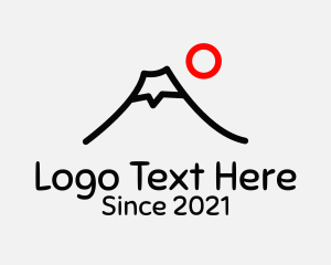 Volcano Mountain Outline  logo