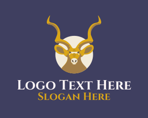 Wildlife Antelope Face logo