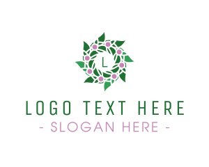 Floral Bud Wreath logo
