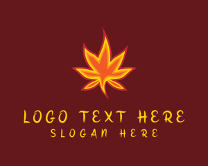 Burning Cannabis Fire logo