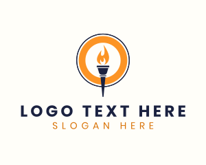 Flaming Fire Torch logo