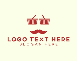 Shopper Man Mustache logo