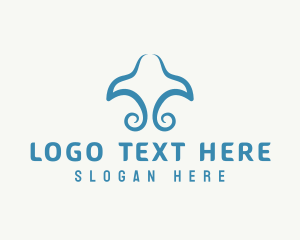 Blue Stingray Swirl logo