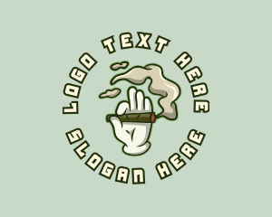 Cigarette Smoking Hand logo