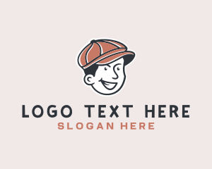 Smiling Retro Boy logo