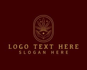 Cannabis Leaf Hands logo
