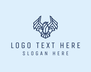 Geometric Wing Bird Logo