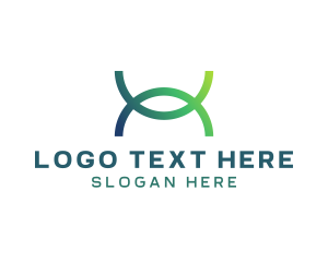 Gradient Curve Letter X logo