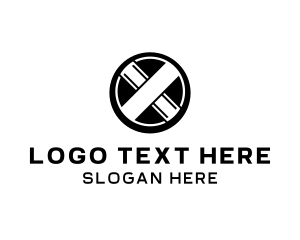 Modern Emblem Cross logo