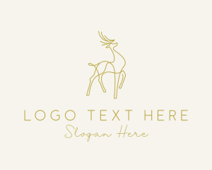 Gold Deer Monoline logo