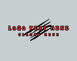 Grunge Halloween Wordmark logo