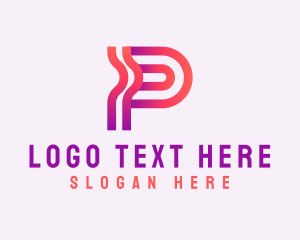 Software Programmer Letter P logo