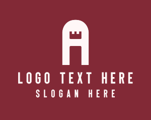 Letter A Turret Fort logo