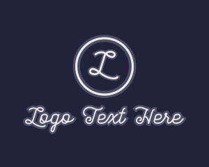Neon Calligraphy Stationery  logo