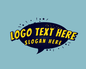 Speech Bubble Pop Art logo